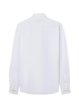 Weißes Silbon Sporthemd für Herren.