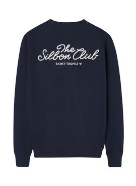 Pullover Silbon Club Saint Tropez marineblau für Herren.