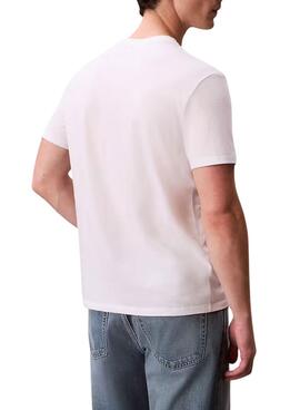 T-shirt Calvin Klein Jeans Micro Monologo weiß für Herren