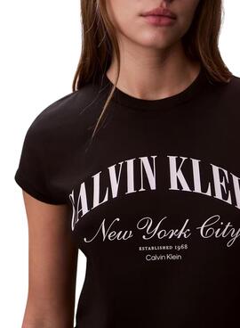 T-shirt Calvin Klein Jeans Graphic Logo schwarz für Damen