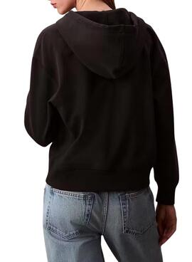 Sweatshirt Calvin Klein Jeans Archive Logo Schwarz für Damen