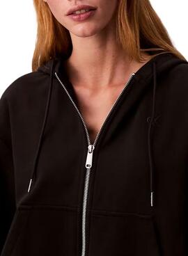 Sweatshirt Calvin Klein Jeans Archive Logo Schwarz für Damen
