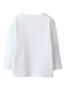 T-shirt Name It Robot Skater weiß für Jungen.