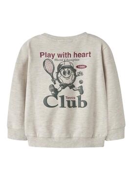 Sudadera Name It beige für Jungen