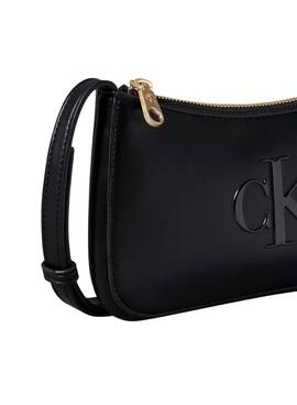 Handtasche Calvin Klein Jeans Mini Bold CK Schwarz für Damen
