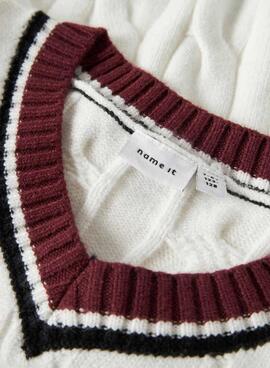 Jersey Name It geflochtenes Weiß für Mädchen