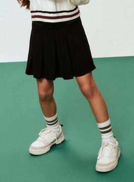 Schwarzer schwingender Rock von Name It mit elastischem Bund für Mädchen.