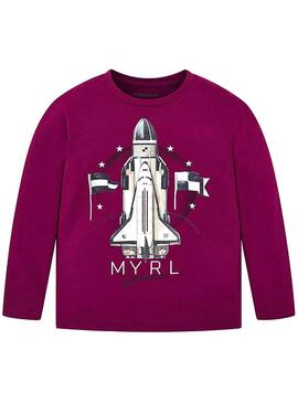 T-Shirt Mayoral Rocket Granatrot Für Junge