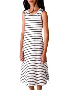 Midi-Kleid Mayoral mit Streifen in Schwarz-Grau.