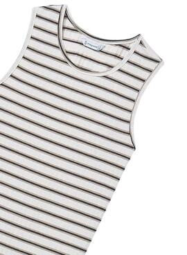 Midi-Kleid Mayoral mit Streifen in Schwarz-Grau.