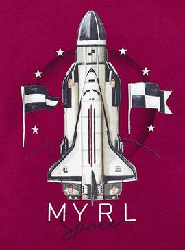T-Shirt Mayoral Rocket Granatrot Für Junge