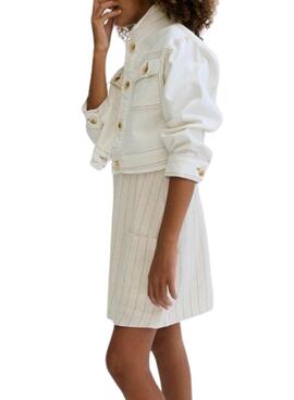 Mayoral Kurzjacke aus rohem Material für Mädchen.