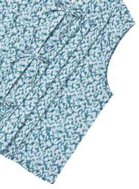 Top Mayoral mit blauem Muster für Mädchen.