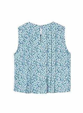 Top Mayoral mit blauem Muster für Mädchen.