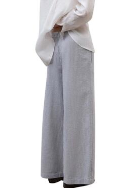 Hose Ecoalf Moss mit blau-weißen Streifenmuster für Demen