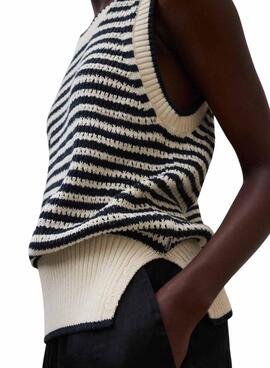 Ecoalf Tulip Pullover in Beige mit Streifenmuster für Damen