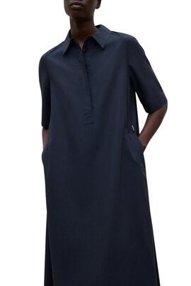 Kleid Ecoalf Martina in Marineblau für Damen.