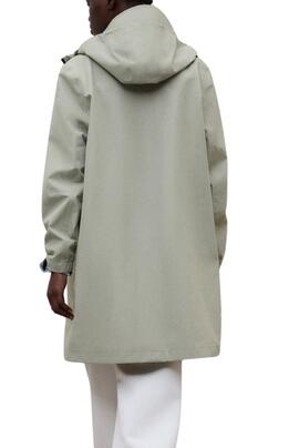 Regenmantel Ecoalf Neve grün für Damen.