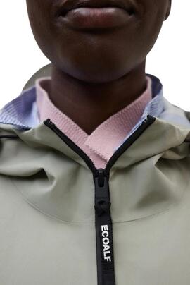 Regenmantel Ecoalf Neve grün für Damen.