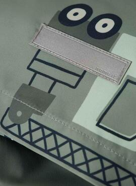 Regenjacke Name It Max mit Maschinenmuster in Salbeigrün für Jungen