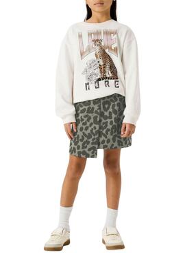 Kurze Hose Name It mit grauem Tierdruck für Mädchen