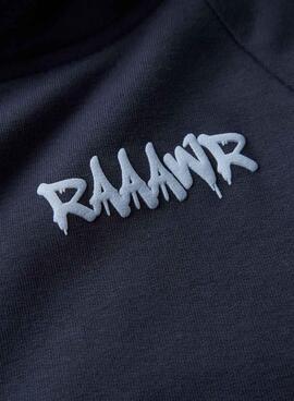 Kapuzenpullover Name It in marineblau mit Dinosaurier für Jungen