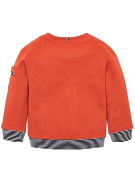 Sweatshirt Mayoral Orange Flugzeug Für Junge