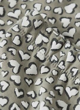 Hose Flare Name It mit grünem Herzmuster für Mädchen