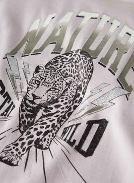 T-Shirt Name It wild and free in hellrosa für Mädchen.