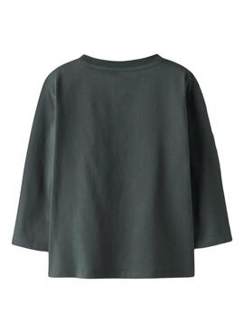 T-Shirt Name It dunkelgrünes Dinosaurier für Jungen.