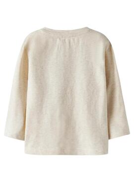 T-Shirt Name It Tennisball Cool Vibes Beige für Jungen.