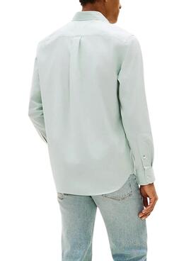 Hemd Tommy Hilfiger Light Oxford Streifen Grün für Herren