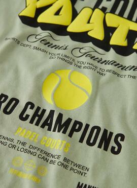 T-Shirt Name It off court Jugend grün für Jungen