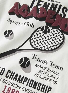 T-shirt Name It Tennis Academy beige für Jungen