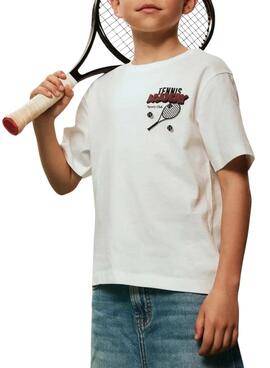 T-shirt Name It Tennis Academy beige für Jungen