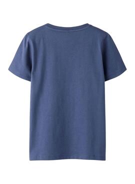 T-shirt Name It Schädel Skate blau für Jungen