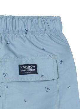 Badehose Silbon Schläger hellblau für Herren