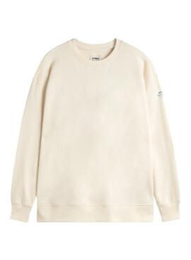Sudadera Ecoalf Storm beige für Damen