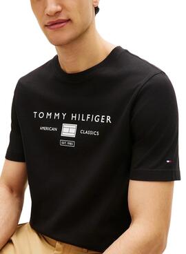 T-Shirt Tommy Hilfiger Brand Love schwarz für Herren
