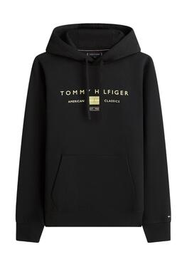 Sweatshirt Tommy Hilfiger Brand Love schwarz für Herren.