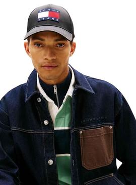 Tommy Jeans Archive schwarze Mütze für Herren