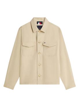 Tommy Hilfiger Baumwoll-Nylon-Überhemd in Beige für Herren