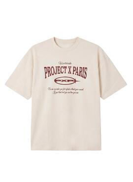 T-Shirt Project x Paris Varsity PXP beige für Herren