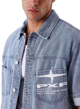 Jeanshemd Project x Paris Kurze Idee für Herren