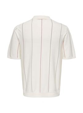 Polo Only und Sons Wyler gestreift beige für Herren