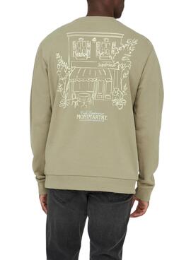 Sweatshirt Only and Sons Cesc grün für Herren