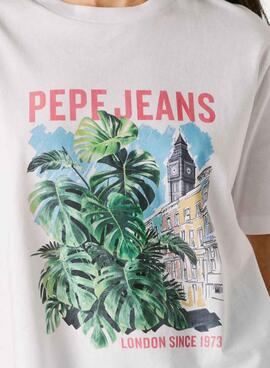 T-shirt Pepe Jeans Martha weiß für Damen