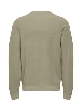 Only and Sons Tony beige Jersey für Herren