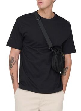 T-shirt Only and Sons Fred Schwarz für Herren