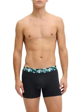 Pack Unterhosen Jack and Jones Flamingo Blumen für Herren